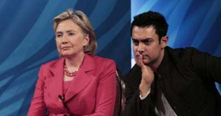 Aamir, Hillary interact with  students